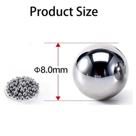 160pcs 8mm Steel Balls,Steel Bearing Balls Precision Balls, for Ball Bearing,Bracket Bike Loose, Keychain Wheel,Bearing Ball Replacement Part