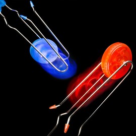 The Dreidel Company Light-Up Gyro Wheel, Yo-Yo Like Rail Twister with Spinning and Lighting Effects, 8.5" (4-Pack (Assorted))