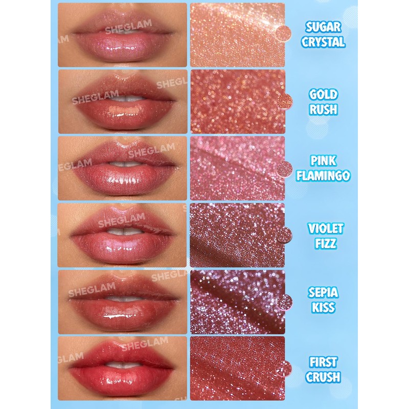 SHEGLAM Pout-Perfect Moisturizing Solid Lip Gloss Shimmer Lip Plumper -