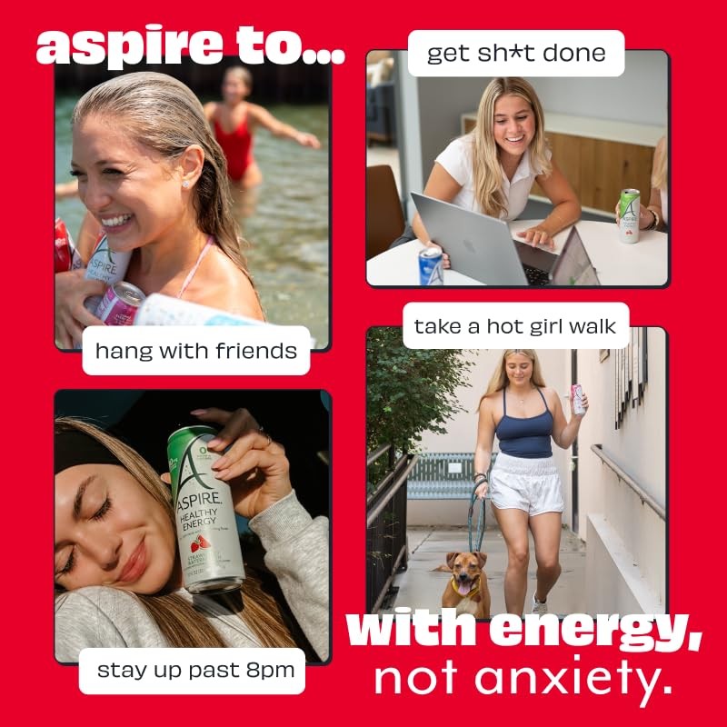 ASPIRE® Sweet Cherry, Healthy Energy Drink 80mg Natural Caffeine, Zero