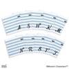 MOOMIN Initial Stitch Moomin Towel Handkerchief BY Blue Initial Y