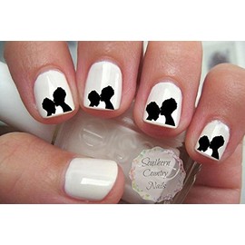Mother Daughter Nail Art Decals, Water Slide Nail Stickers