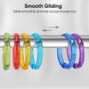Premium Plastic Shower Curtain Rings Shower Curtain Hooks Gliding on