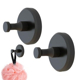 Pack of 2 Suction Cup Hooks, Suction Cup Hooks, Bathroom Suction Cups, Thread Hooks, Towel Hooks, Suction Cups, Towel Hooks, Bathrobe Hooks, Suction Hooks, Bathroom (Black).