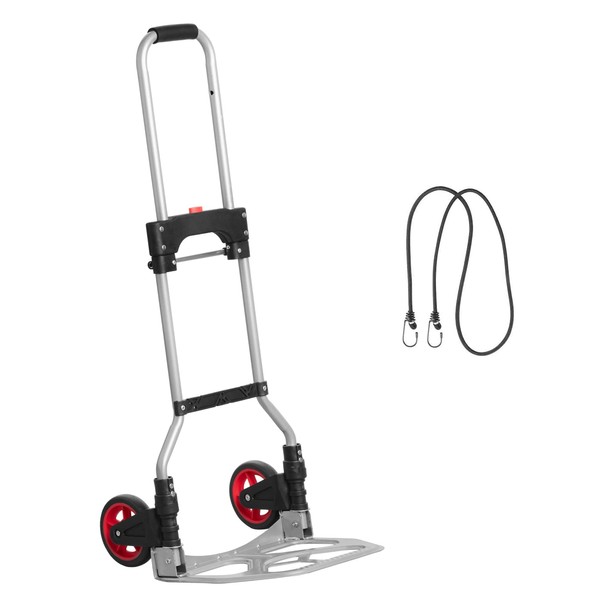 LEADALLWAY Dolly Cart Folding Hand Truck and Dolly,Steel Portable Cart