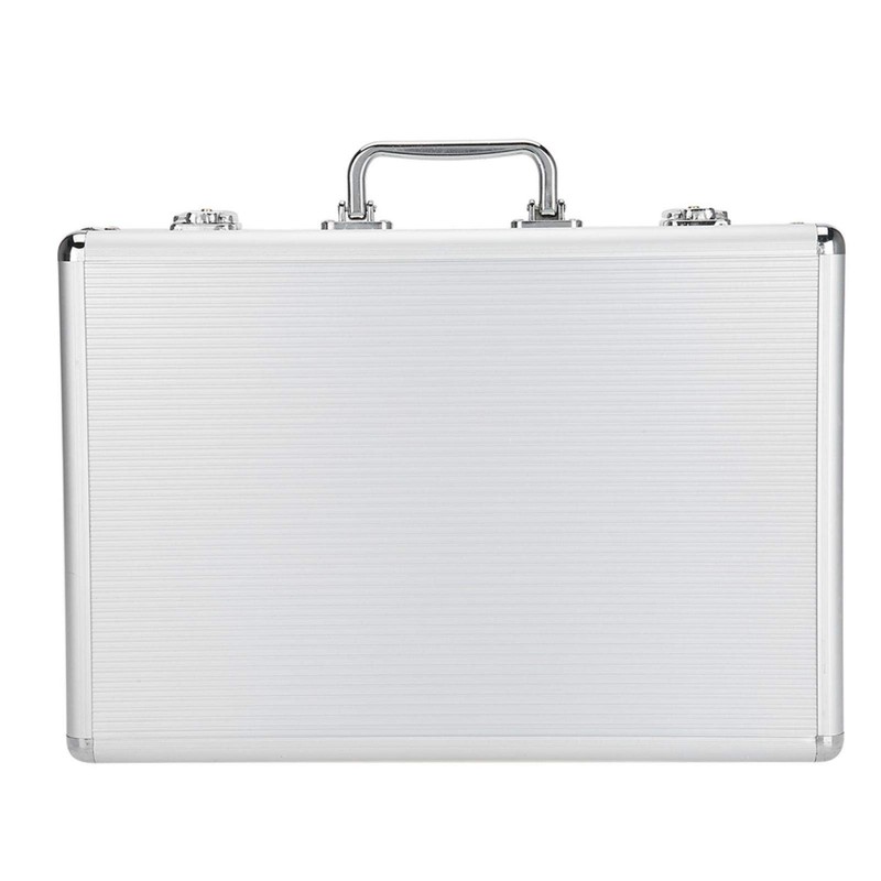 DAUERHAFT Watch Storage Box, 24 Grids Aluminum Alloy Suitcase Watch