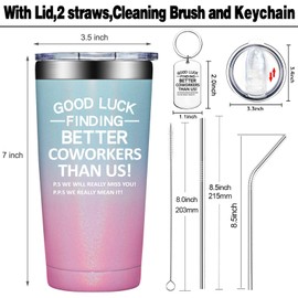 Grifarny Coworker Leaving Gifts for Women - Going Away Gift for Coworker - Farewell Goodbye Retirement Gifts for Coworkers - Good Luck Finding Better Coworkers Than Us Tumbler Cup 20oz