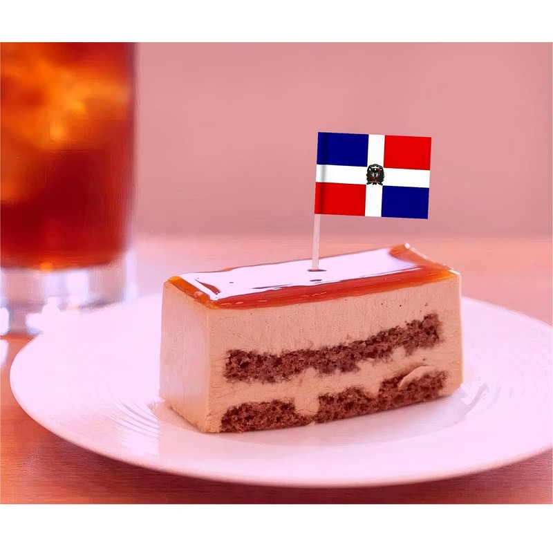 100 Pcs Dominican Republic Toothpick Flag Dominican National Small Mini