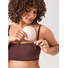 MOMANDA Women's Nursing Bra Without Underwire Soft Padded Ribbed Pregnancy