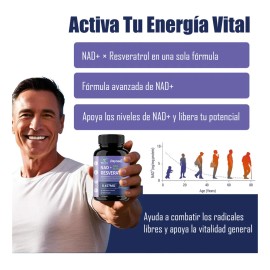 Nad+ Resveratrol 11 En 1 Energía Celular Y Antiedad 60 Cáps