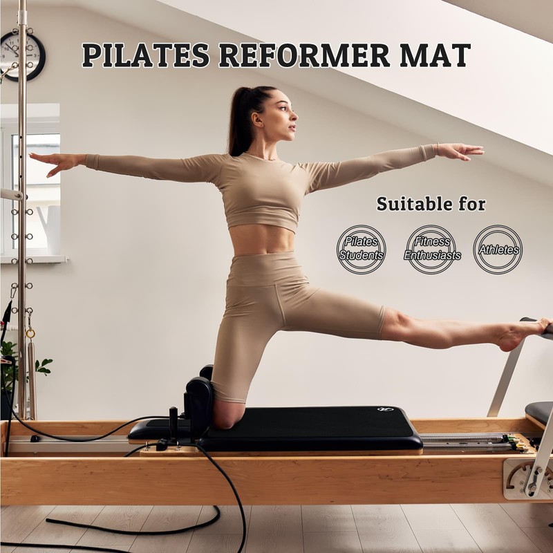 JOOEER Non-Slip Pilates Reformer Mat, 1.2 mm Thick, 39 x