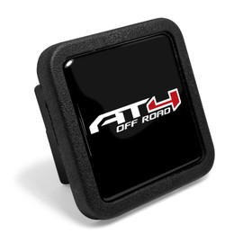 iPick Image for GMC AT4 Black Rubber Heavy-Duty 2" Trailer Tow Hitch Receiver Cover for Class 3 and Class 4