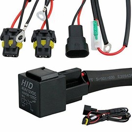 HID Relay Battery Harness Headlight Anti-Flicker Wiring Upgrade Kit 9005 9006
