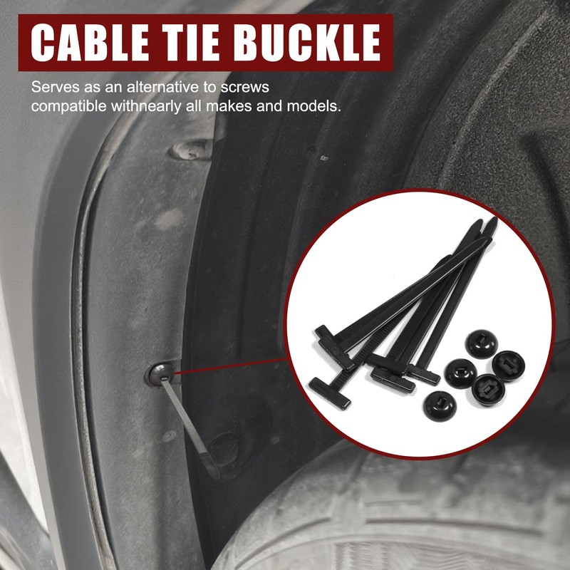 200 Pack Nylon Universal Cable Tie Buckle Zip Tie, Heavy