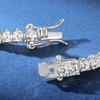 Gemsme 3 Prong Tennis Bracelet, 18K White Gold Plated 4mm