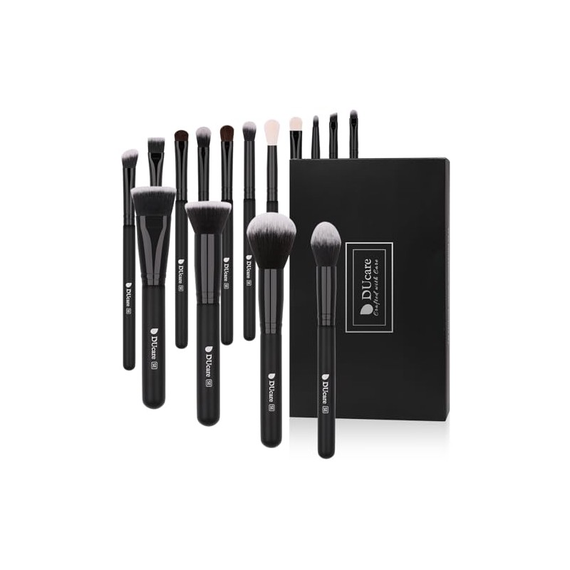 DUcare Brochas de maquillaje profesionales 15pcs Brochas para maquillaje set