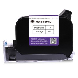 PEKOKO Cartucho de tinta negro PEK010 de secado rápido LBX1000/LBX2000 Impresora de codificación de inyección de tinta en línea