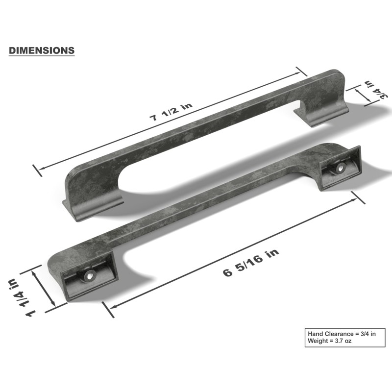 monti hardware | 1 Pack Antique Silver 6.3 Inch Hole