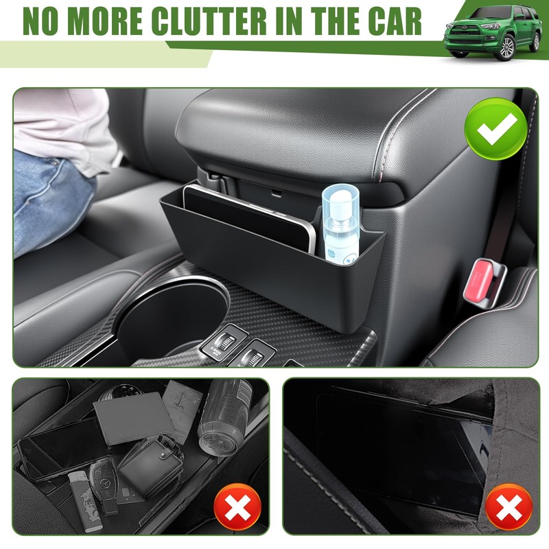 Qyebbk Center Console Organizer for 2010-2024 Toyota 4Runner Hanging Armrest