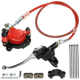 YOXUFA Mini Bike Hydraulic Disc Brake Caliper Kit Replacement for Baja Doodle Bug DB30 Blitz Dirt Bug Predator 79cc 97cc 2.8hp Mini Bike Parts with 50 inch Hose Tube Master Cylinder