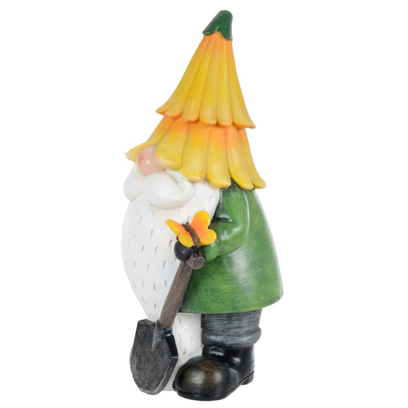 Garden Gnome Ornament Novelty Resin Standing Figure Patio Outdoor -