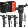A-Premium Set of 4 Ignition Coil Pack and Iridium Spark