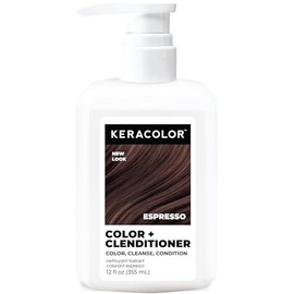 KERACOLOR Clenditioner ESPRESSO Hair Dye - Semi Permanent Hair Color Depositing Conditioner, Cruelty-free, 12 Fl Oz