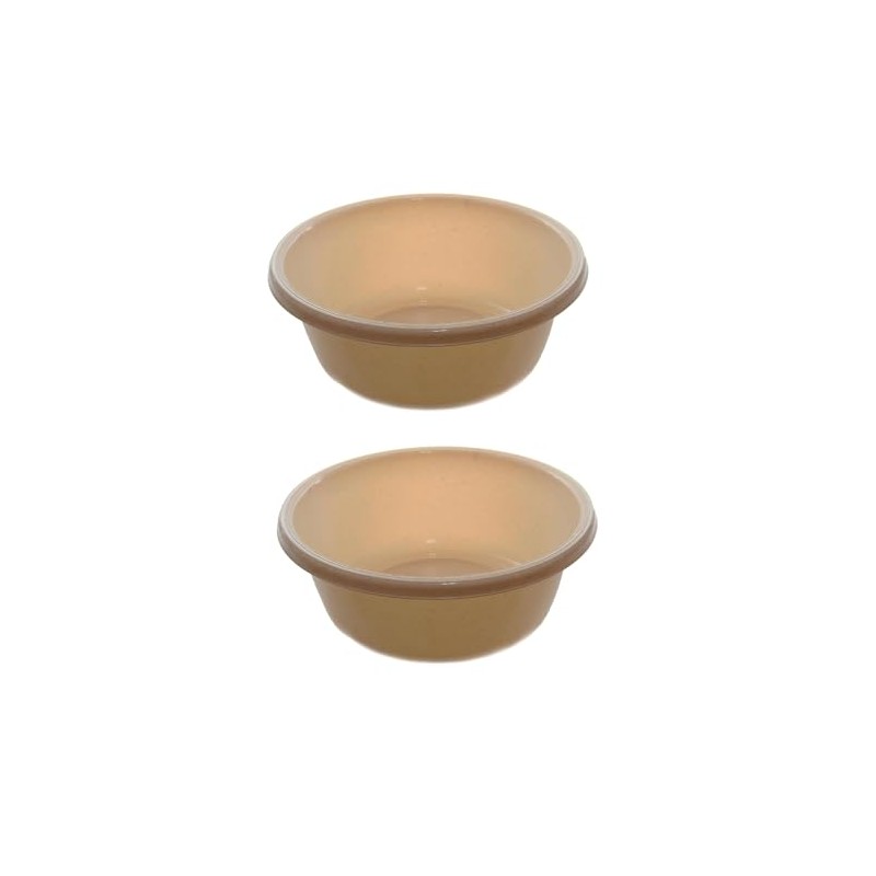 Ybm Home Round Plastic Wash Basin 1147 (2, Beige with