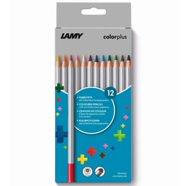 Lamy Colorplus 1233468 Colourplus Colouring Pencils 506 Set of 12: Folding Box of 12 Coloured Pencils Made of Solid Basswood with Ergonomic Triangle Shape - Thickness Lead Diameter 3.3 mm, Colouring