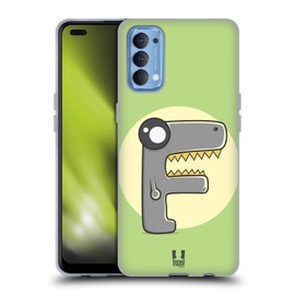 Head Case Designs Yellow Tooth F Alphabet Monster Soft Gel Case Compatible With Oppo Reno 4 5G