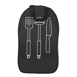 Camping Travel Cooking Utensils Organizer Travel Bag Outdoor Camping Cookware Organizer Bag for Beach Park Picnic BBQs Black