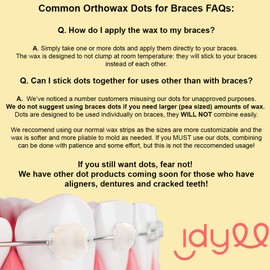 Orthodontic Wax - Dental Wax for Braces, Unscented & Flavorless - Reusable Tin Travel Case - FIRM - Food Grade ortho braces wax - tecnidentusa (Mini Dots)