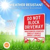 T&R Large Do Not Block Driveway Signs, Unauthorized Vehicles Towed