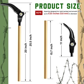 Moxweyeni 2 Pcs Fence Wire Stretcher Heavy Duty Fence Puller Tightener with 25 Handle Easy Wire Tensioner Tool for Tighten and Repair Agricultural Fencing