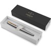 PARKER Jotter Fountain Pen, Stainless Steel Shaft with Gold Trim,