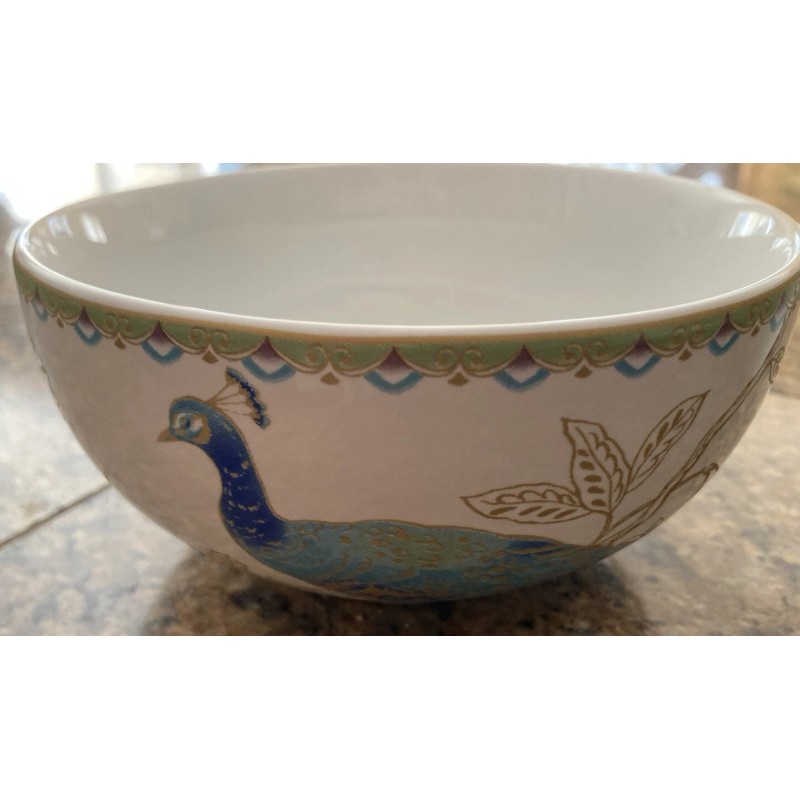 222 Fifth 4 piece 222 Fifth Peacock Garden Dinner Plate
