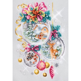 Magic needle 100-247 ZW Christmas Fairy Tale Counted Cross Stitch Kit with Zweigart Edition Cotton Multi-Coloured 22 x 32 cm