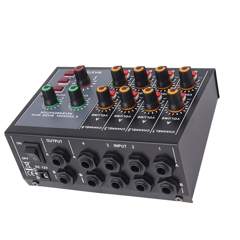 Compact Mixed Sound Mixer Metal 8 Channel Professional Mixer Board