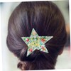 SAFIGLE 4pcs Christmas Star Hair Clips Decorative Barrettes for Women
