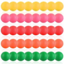 GBACHOOSE 40 Pcs Golf Practice Balls, 42mm Colored Soft Foam Golf Balls, Elastic Golf Training Ball for Beginner Indoor Outdoor Backyard Training