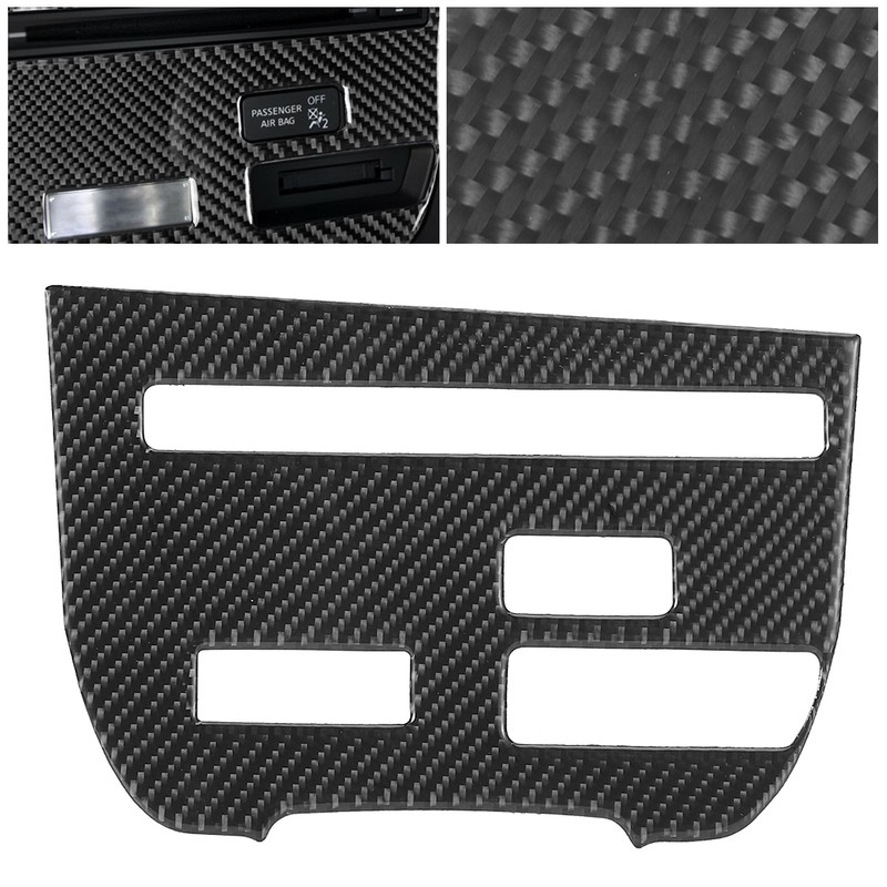Console Trim Sticker Carbon Fiber CD Player Interior Accessories Fit