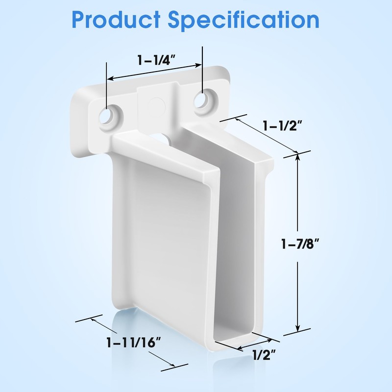 Dreyoo 24 Pack Wire Shelf End Bracket, White Plastic Closet