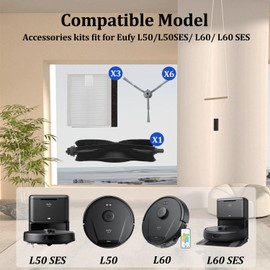 Mozzoom Replacement Parts Kit Compatible with eufy L60 & L50 Series Robot Vacuums - Includes Brush & Filter Combo, Accessories for L60, L60 SES, L50, L50 SES Models