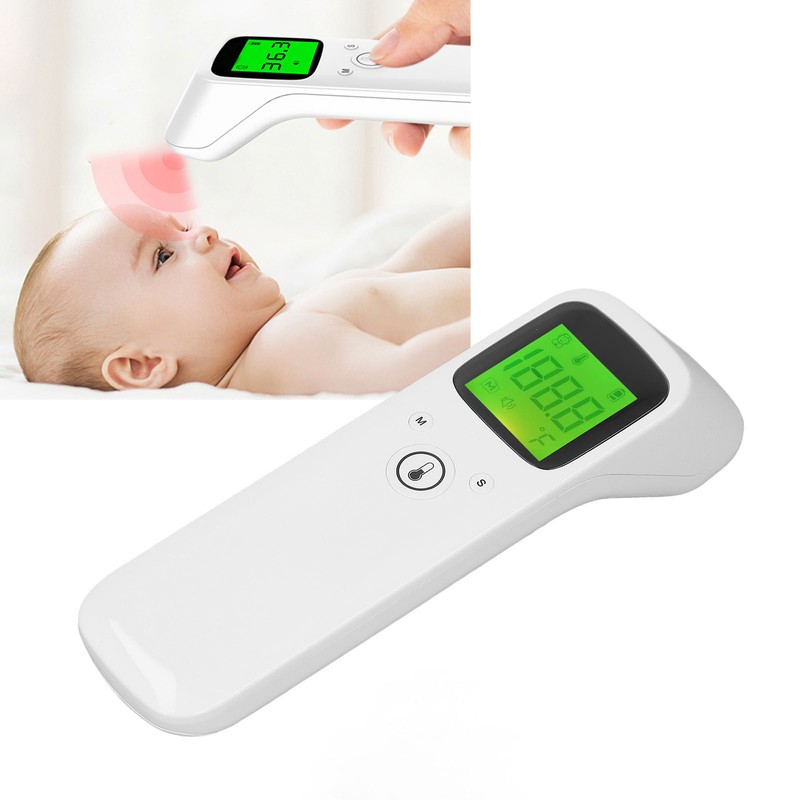 Forehead Thermometer White Large Display Memory Function Handheld Infrared Baby