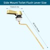 Hygie Rinse Toilet Tank Lever, Brushed Gold - Universal, Durable