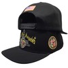 City of Los Angeles Gold 3 Logos Black Snapback Hat