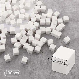 WeddHuis Pack of 100 Nail Art Sponge Nail Sponge Metal Gripper Mini Replaceable Nail Sponges Colourful Nail Art Rendering Tools with Gripper Blocks Manicure Gradient Nail Art Sponge