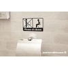 Mavre at Home Sitting Toilet Sticker, No Standing Sit, Sit,
