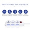 Aigostar Mehrfachsteckdose， Mehrzweck-Steckdosenleiste mit 9 Steckdosen， 250 V/3680 W， 1，5