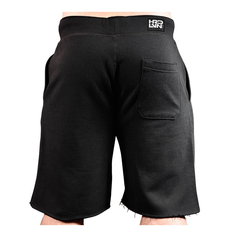 Monsta Clothing Co. Hard Livin (HRD-LVN) Sweatshorts Small Black/Black